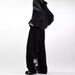 Jeans Men's Autumn And Winter New China-Chic Embroidery Black Straight American High Street Vibe Loose Casual Pants_viptrois.com