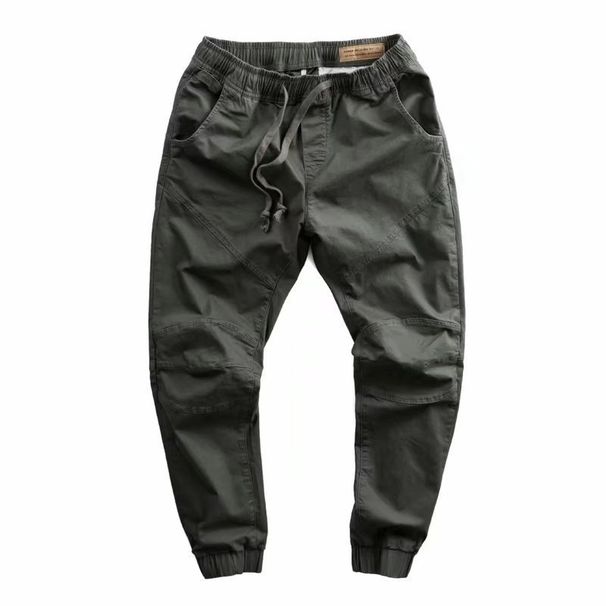 Men's Slim-Fit Cargo Jogger Pants - Stretchable Workwear Trousers With Adjustable Drawstring Waist & Tapered Cuffs_viptrois.com
