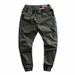 Men's Slim-Fit Cargo Jogger Pants - Stretchable Workwear Trousers With Adjustable Drawstring Waist & Tapered Cuffs_viptrois.com