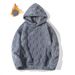 Men's Winter Fleece Hoodie & Pants Set – Plaid Two-Sided Flannel Lounge Outfit (Black/Gray/White, S-XXXL)_viptrois.com