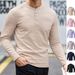 Men's Henley Shirt Long Sleeve - Breathable Button-Up Polo With Wrinkle-Resistant Fabric (6 Colors) | Smart Casual & Business Casual Essential_viptrois.com