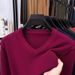 V-neck Men's Knitted Sweater Medium Green Pullover Versatile Bottoming Shirt Men's Clothing_viptrois.com