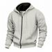 Men's Clothing Waterproof Zip-Up Hooded Sweatshirt Jacket Winter Autumn Casual Pullover With (Black, Dark Gray, Light Gray, Navy, Army Green, Beige)_viptrois.com