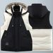 Men's Plus Size Quilted Vest With Color Block Design, Thickened Winter Sleeveless Jacket For Casual Wear (Black, Military Green, Beige)_viptrois.com