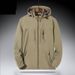 Men's Clothing Lightweight Hooded Windbreaker Jacket – Outdoor Sports & Casual Wear, Durable Polyester, Breathable & Stylish (Khaki, Gray, Black)_viptrois.com