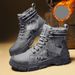 Men's Shoes Cotton Shoes Plus Velvet Winter Warm Camouflage Work Boots Sports Casual Wear Resistant Trendy Shoes_viptrois.com