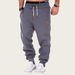 Men’s Fleece-Lined Joggers – Winter Workout Pants With Contrast Panels & Drawstring Waist (Black/Grey/Green/Navy)_viptrois.com