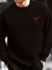 Men's Loose Casual Fashionable Classic Cow Head Pattern Printed Round Neck Long Sleeved Sweatshirt Suitable For Autumn And Winter Wear_viptrois.com