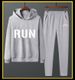 Men's Printed Hoodie & Jogger Set | Lightweight Sportswear | Sizes M-XXXXL (Black/Navy/Light Gray)_viptrois.com
