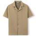 Men's Clothin Summer New Men's Clothing American Casual Short Sleeved Shirt Cuban Collar Button Casual Jacquard Shirt A0302_viptrois.com