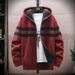 Men's Fleece-Lined Hooded Zip-Up Sweater Jacket - Casual Warm Pullover For Winter, Soft & Comfortable, Plus Size Available_viptrois.com