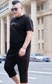 Men's Clothing Fashion summer plus size printed short-sleeved T-shirt cropped pants suit fat guy super popular extra large two-piece suit_viptrois.com