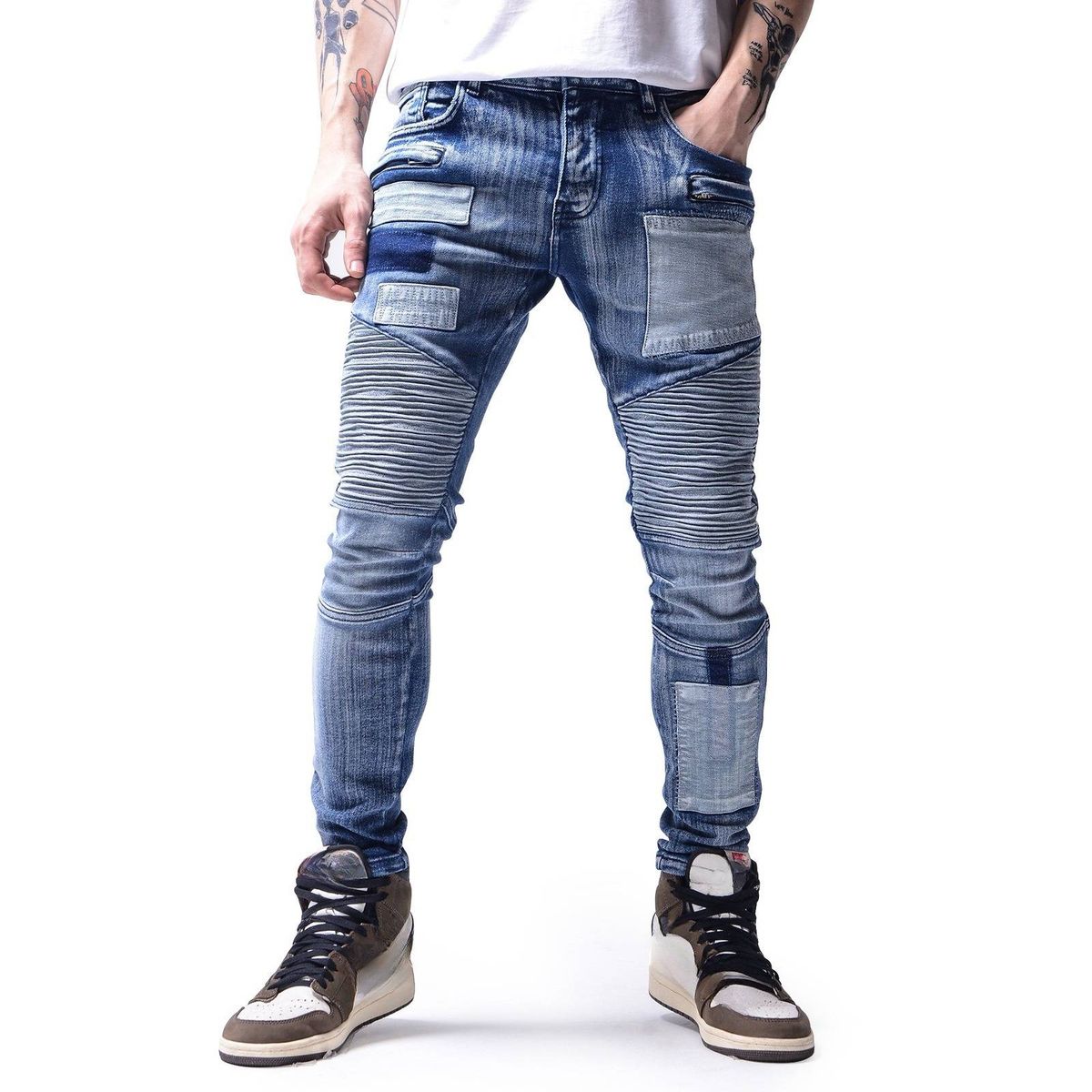 Men's Clothing Denim Ripped Men's Pants Autumn Slim Fit New Elastic Trousers Men's Skinny Jeans_viptrois.com