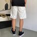 Men's Clothing Summer Casual Handsome White Work Shorts Men's Loose Trendy Brand Mid Length Pants High Street All Match 5 Point Pants_viptrois.com
