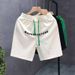 Hot-selling Casual Loose Capri Pants For Men, Summer White Shorts, Trendy Sporty Pants, Thin Men's Pants, Sand_viptrois.com
