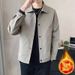 "Men's Lightweight Autumn Jacket – Slim-Fit Fleece-Lined Bomber With Notch Lapel & Versatile Layering "_viptrois.com