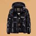 New Black, Gold And White Goose Down Jacket For Men And Women, Couple's Short Jacket Over The Knee, Winter Thick High End Casual Wear_viptrois.com