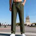 Men’s Straight-Leg Twill Casual Pants – Lightweight Polyester, Drawstring Waist (8 Colors, S-XXXL)_viptrois.com