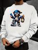 Men's Loose Casual Fashionable Cool Bear Pattern Printed Round Neck Long Sleeved Sweatshirt For Autumn And Winter_viptrois.com