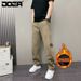 Men's Fleece Lined Thickened Casual Pants Autumn Winter New Style Simple Stylish Jogger Sports Solid Color Men's Bottoms_viptrois.com