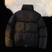 Vintage Short Puffer Jacket For Men - Starry Night Design Stand Collar Winter Coat, Punk Streetwear, Oversized Fit_viptrois.com