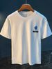 Short T-shirt Summer New Trendy Brand Casual American Trend Men's Round Neck Loose Half Sleeved Printed Thin Top_viptrois.com