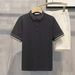 Men's Summer Pique Cotton Polo Shirt Short Sleeve Regular Fit Business Casual T-Shirt In White Black Breathable Spring Autumn Wear_viptrois.com