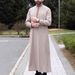 Men's Clothing Simple Long Men's Stand Up Collar Muslim Embroidered Long Sleeved Robe New Traditional Men_viptrois.com