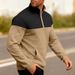 Men's Heavyweight Zip-Up Sweatshirt – Winter Stand Collar Casual Hoodie (S-XXXL, Color Block)_viptrois.com