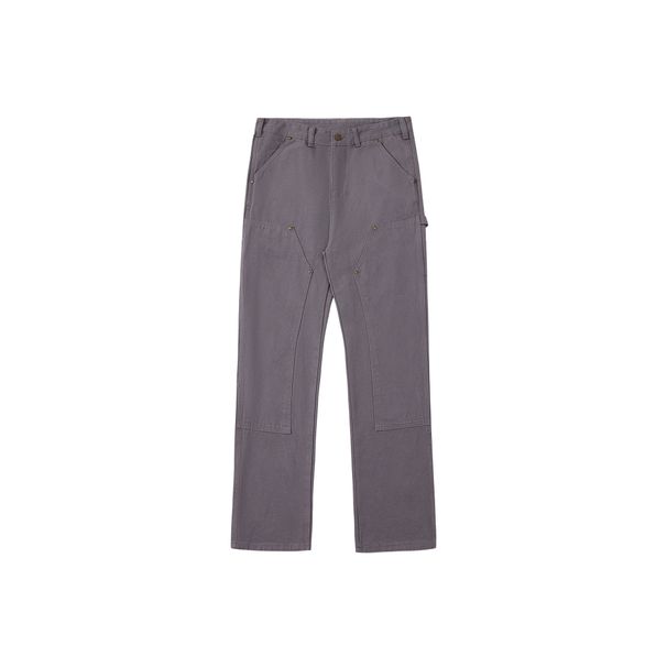 Men's Clothing Vintage Washed Distressed Knee Canvas Overalls Gravel Lime Logging Pants Trousers Vibe_viptrois.com