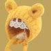 Kids'hats Yellow children's knitted hat autumn and winter all fashion winter warm windproof ear protection_viptrois.com
