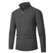 Autumn 2025 Fashion European-USA Style Pullovers Men's High Collar Half Zipper Pure Color Long Sleeve Casual Slim Sweater_viptrois.com