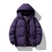 Winter Cotton-padded Men's Solid Color Hooded Down Cotton-padded Jacket, Couple Korean-style Trendy Loose Jacket, Warm Casual Top_viptrois.com