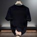 Men's And Women's Heavyweight Pure Cotton Printed T-Shirt Short Sleeved Summer Trendy Casual Letter Print Crew Neck Top_viptrois.com