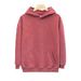 Old Washed Hooded Sweatshirt For Men With Dropped Shoulders And Thick Solid Color Hoodie_viptrois.com
