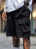 Men's Clothing Three Dimensional Pocket Work Shorts Trendy Brand Loose Solid Color Casual Shorts_viptrois.com