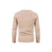 Men's Slim Fit V-Neck Knit Cardigan - Lightweight Solid Color Sweater, Casual & Versatile Thin Pullover For Spring & Autumn_viptrois.com
