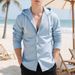 Men's Striped Hooded Cardigan – Long Sleeve Loose Fit Casual Shirt For Sports & Streetwear_viptrois.com