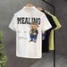 Men's Clothing Bear Short-sleeved T-shirt For Men's Youth Casual Trend 2024 Summer Korean Version Slim POLO Half-sleeved Men_viptrois.com