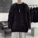 Pure Distressed For Men Loose Trendy Japanese Retro Versatile Casual Hem Split Knitted Sweater Cardigan Outerwear_viptrois.com