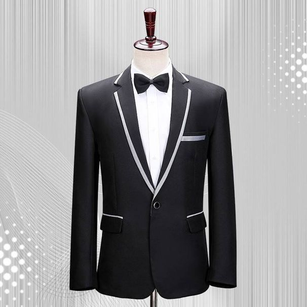 Men's Clothing White Suit Jacket Male Singer Host Men's Suit Wedding Suit Stage Performance Costume Choir Costume_viptrois.com