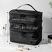 Storage Bags Mesh Cosmetic Bag Large Capacity Three Layer Toiletry Bag Double Layer Storage Bag Travel Mesh Bag Tool Storage Box Portable_viptrois.com