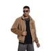 Lamb Fleece Jacket For Men's Autumn And Winter, Stand-up Collar Fleece Casual New Style, Cardigan, Outdoor Men's Wear_viptrois.com