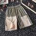Men's Clothing Summer Thin Stitching Overalls Shorts Men's Straight Casual Trendy Sports Wear Teenagers_viptrois.com