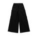 Men's Clothing Multi Pocket Dark Wide Leg Workwear Mopping Casual Drawstring Flared Pants High Street Casual Pants_viptrois.com