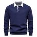 Pure 2024 New Autumn Long Sleeve Polo Collar Trendy European Size Export Men's Sweatshirt High Quality Casual Versatile Men_viptrois.com