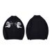 Men's Clothing Trendy Lazy Zipper Knit Cardigan Jacquard Cupid Sweater Oversized Zip-Up Knit Cardigan Jacquard Design Crewneck Pullover For Teens_viptrois.com