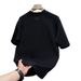 Men's Clothing Men's Short Sleeved T-Shirt Round Neck Casual Summer Top Trendy Loose Base Shirt Simple Design_viptrois.com