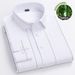 Men's Bamboo Fiber Print Shirt | Stretch & Wrinkle-Free Long Sleeve Casual Shirt_viptrois.com