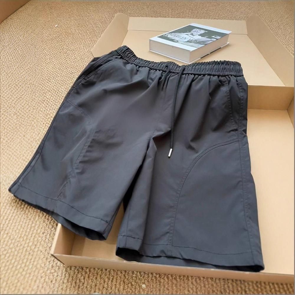 Men's Clothing Men's Summer Thin Quick Drying Sports Capri Pants Trendy Loose Ice Silk Cooling Casual Straight Leg Mid Length Shorts_viptrois.com